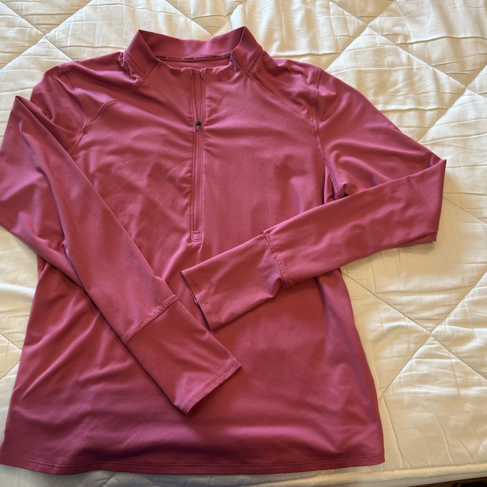Under Armour Pink Long Sleeve Quarter-Zip Top Size XL